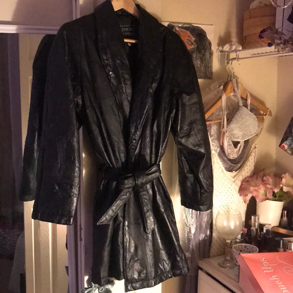 Genuine Leather Coat 🧥 🖤